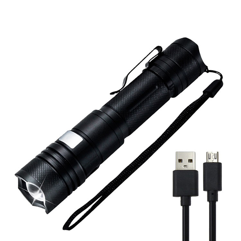 USB oplaadbare LED waterdichte zoomzaklamp